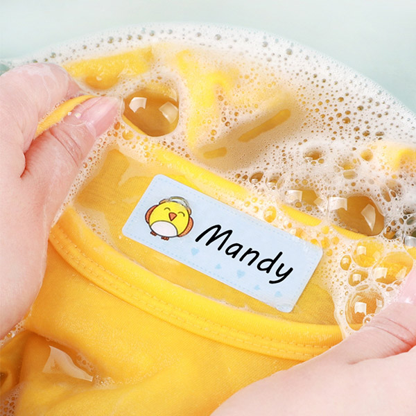 Omyvatelné štítky oblečení